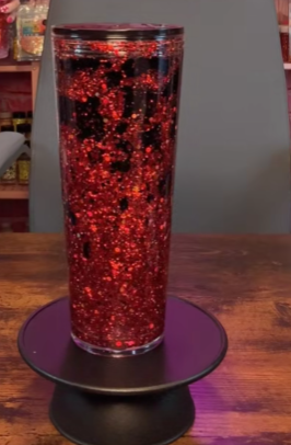 #2. 24 oz acrylic Black Lava Flow tumbler