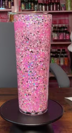 #8. 24 oz acrylic Pink Lava Flow tumbler