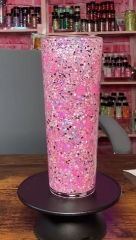 #8. 24 oz acrylic Pink Lava Flow tumbler