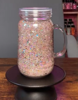 #22. 20 oz acrylic Mason Jar tumbler with handle