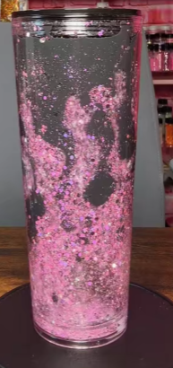 #9. 24 oz acrylic Gray Lava Flow tumbler