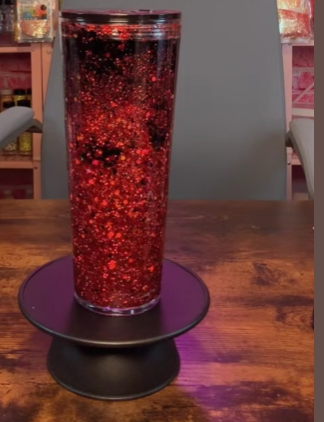 #2. 24 oz acrylic Black Lava Flow tumbler
