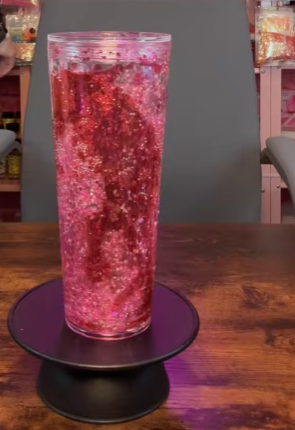 #13. 24 oz acrylic Pink Lava Flow tumbler