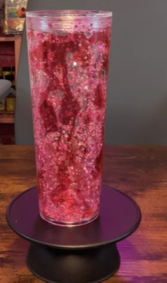 #13. 24 oz acrylic Pink Lava Flow tumbler