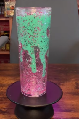 #3. 24 oz acrylic Mint Lava Flow tumbler