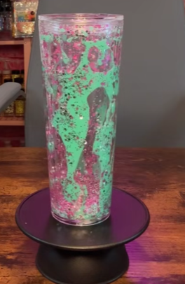#3. 24 oz acrylic Mint Lava Flow tumbler