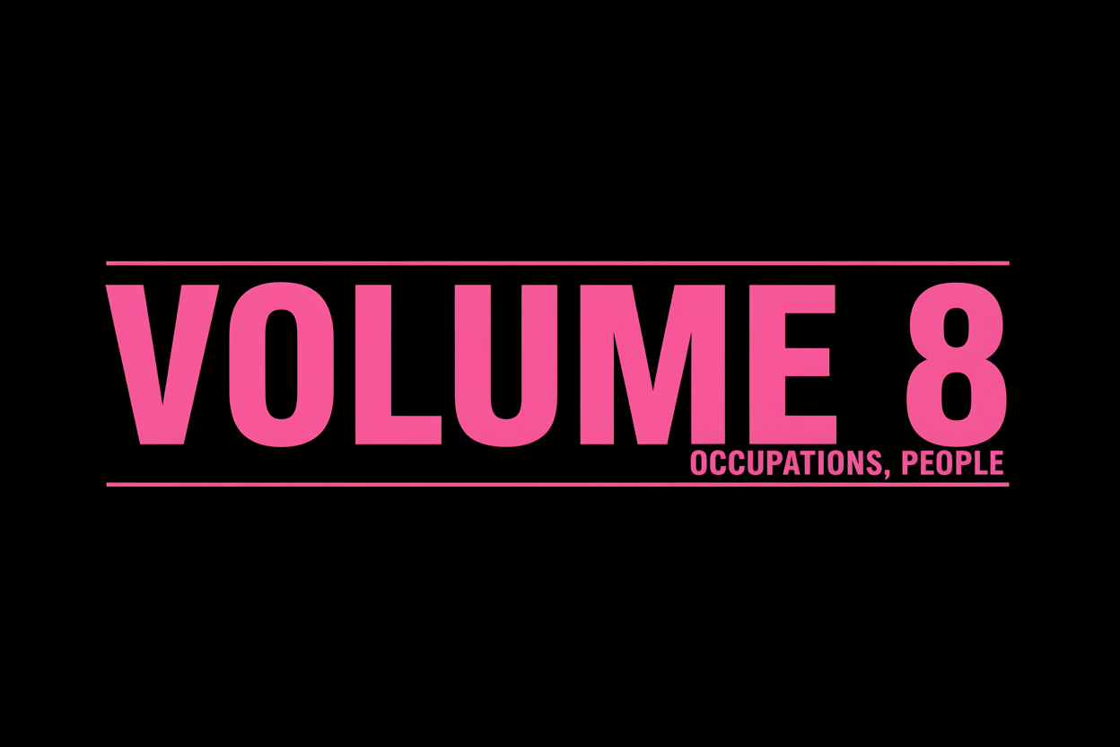Volume 8 Occupations, People